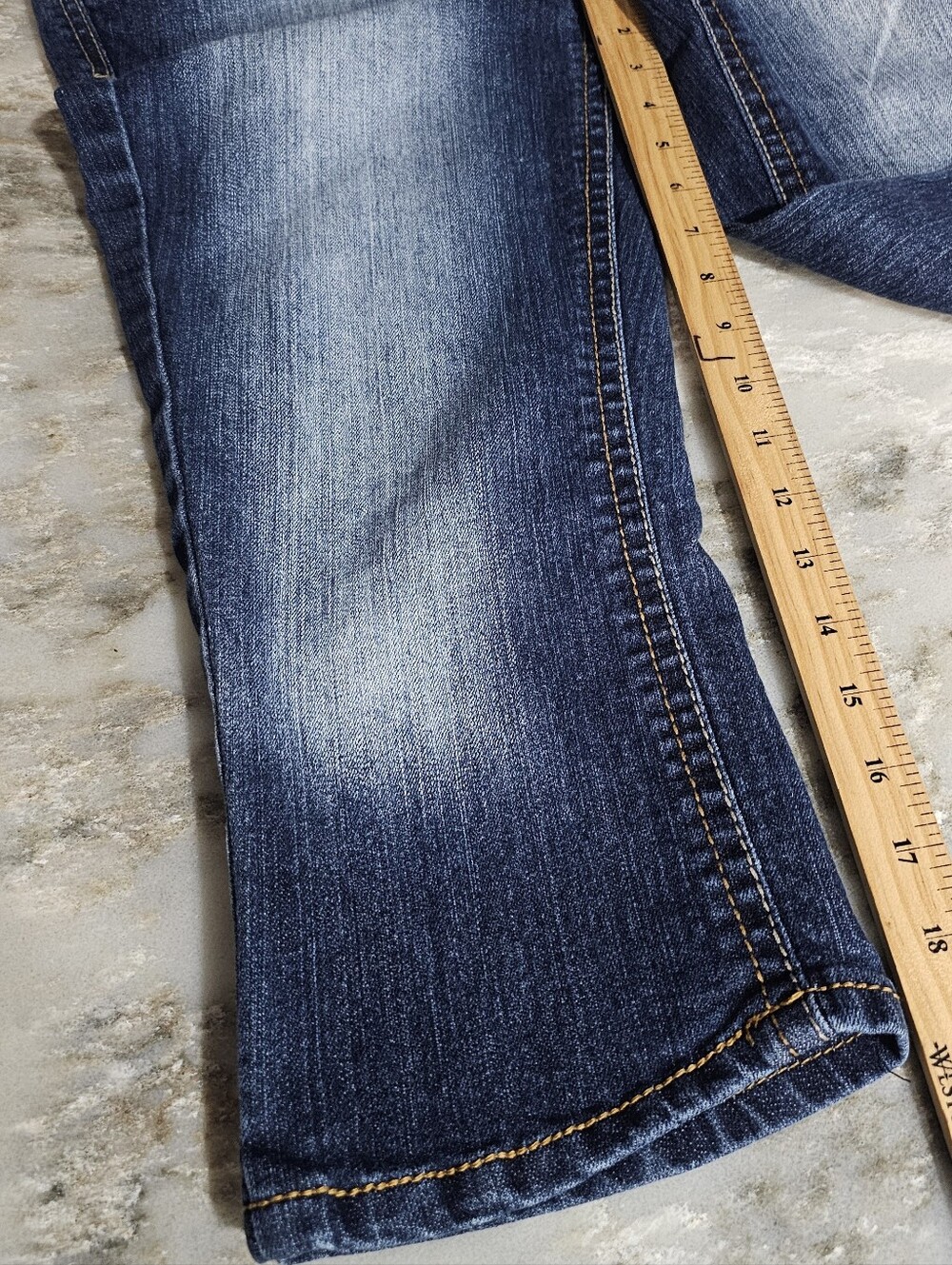 Paris Blues Vintage Y2K Denim Capris Size 11 Dark Wash Cropped Jeans Low Rise - Picture 7 of 7